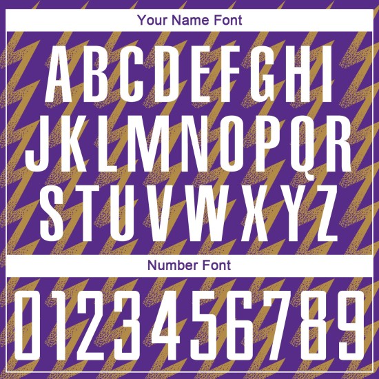 Benutzerdefinierte Lila Weiß-Altgold Zickzack Form Sublimation Fußball Uniform Trikot