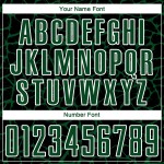 Benutzerdefinierte schwarz grün-weiß abstrakte Netzwerk Splash Sublimation Fußball Uniform Trikot