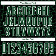 Benutzerdefinierte schwarz grün-weiß abstrakte Netzwerk Splash Sublimation Fußball Uniform Trikot