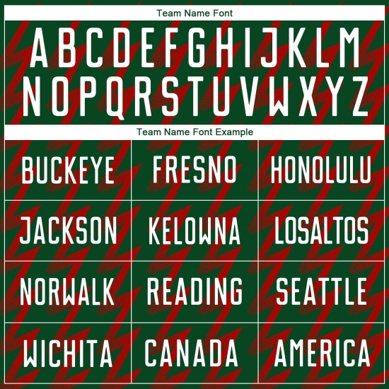 Benutzerdefinierte Kelly Grün Weiß-Rot Zickzack Form Sublimation Fußball Uniform Trikot