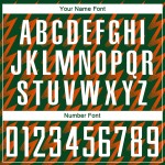 Benutzerdefinierte grün weiß-orange Zickzack-Form Sublimation Fußball Uniform Trikot