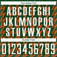 Benutzerdefinierte grün weiß-orange Zickzack-Form Sublimation Fußball Uniform Trikot