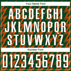 Benutzerdefinierte grün weiß-orange Zickzack-Form Sublimation Fußball Uniform Trikot