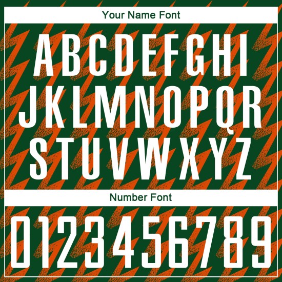 Benutzerdefinierte grün weiß-orange Zickzack-Form Sublimation Fußball Uniform Trikot