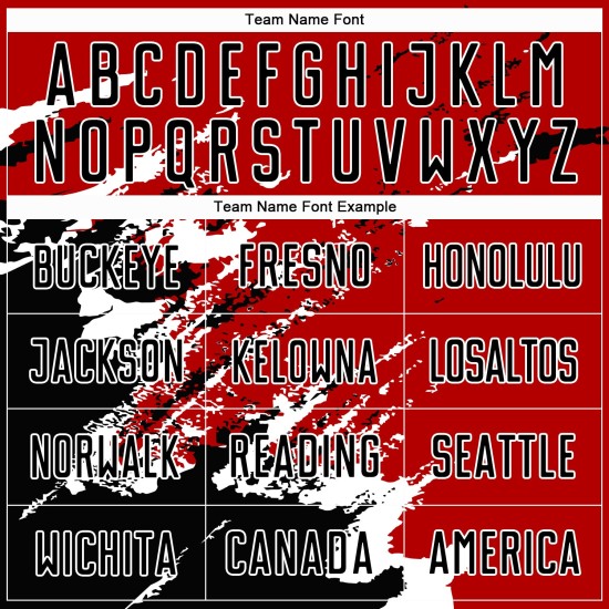 Benutzerdefinierte rot schwarz-weiß abstrakte Fragment Kunst Splash Sublimation Fußball Uniform Jersey