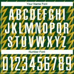 Benutzerdefinierte grün weiß-gold Zickzack Form Sublimation Fußball Uniform Trikot