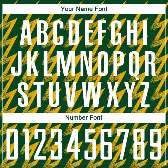 Benutzerdefinierte grün weiß-gold Zickzack Form Sublimation Fußball Uniform Trikot