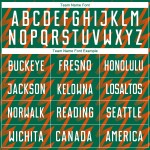 Benutzerdefinierte Kelly Grün Weiß-Orange Zickzack Form Sublimation Fußball Uniform Trikot