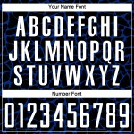 Benutzerdefinierte schwarz weiß-königsblau abstrakte Netzwerk Splash Sublimation Fußball Uniform Trikot