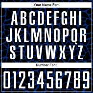 Benutzerdefinierte schwarz weiß-königsblau abstrakte Netzwerk Splash Sublimation Fußball Uniform Trikot