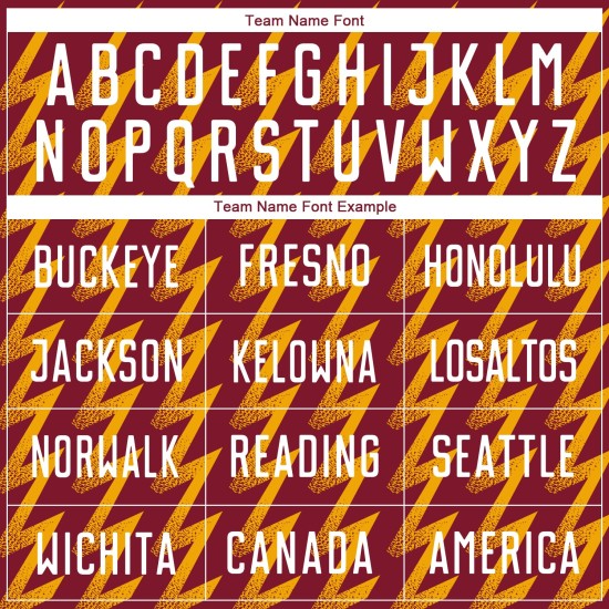 Benutzerdefiniertes purpurrotes weiß-goldenes Sublimations-Fußballtrikot in Zickzack-Form Benutzerdefiniertes purpurrotes weiß-goldenes Sublimations-Fußballtrikot in Zickzack-Form