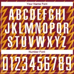 Benutzerdefiniertes purpurrotes weiß-goldenes Sublimations-Fußballtrikot in Zickzack-Form Benutzerdefiniertes purpurrotes weiß-goldenes Sublimations-Fußballtrikot in Zickzack-Form