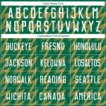 Benutzerdefinierte Kelly Green Weiß-Altgold Zickzack Form Sublimation Fußball Uniform Trikot