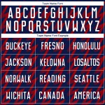 Benutzerdefinierte Marine weiß-rot Zickzack Form Sublimation Fußball Uniform Trikot