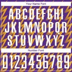 Benutzerdefinierte Lila Weiß-Gold Zickzack Form Sublimation Fußball Uniform Trikot