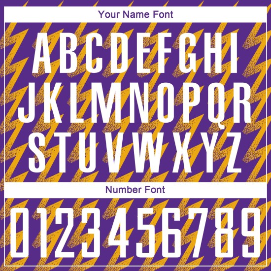 Benutzerdefinierte Lila Weiß-Gold Zickzack Form Sublimation Fußball Uniform Trikot