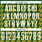 Benutzerdefinierte Kelly Green Weiß-Gold Zickzack Form Sublimation Fußball Uniform Trikot