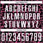 Benutzerdefinierte schwarz weiß-rosa abstrakte Netzwerk Splash Sublimation Fußball Uniform Jersey