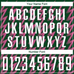 Benutzerdefinierte grün weiß-rosa Zickzack-Form Sublimation Fußball Uniform Trikot