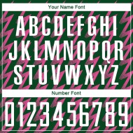 Benutzerdefinierte grün weiß-rosa Zickzack-Form Sublimation Fußball Uniform Trikot