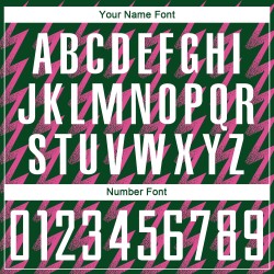 Benutzerdefinierte grün weiß-rosa Zickzack-Form Sublimation Fußball Uniform Trikot Benutzerdefinierte grün weiß-rosa Zickzack-Form Sublimation Fußball Uniform Trikot