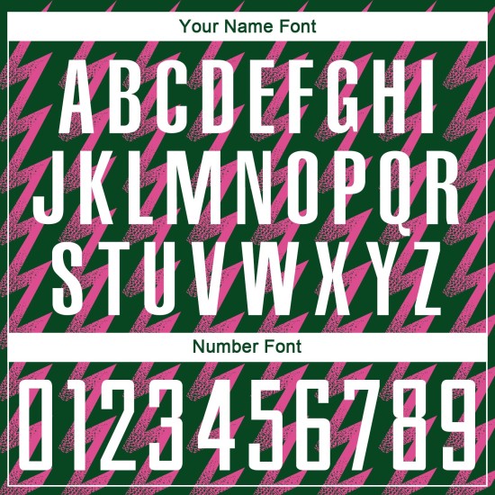 Benutzerdefinierte grün weiß-rosa Zickzack-Form Sublimation Fußball Uniform Trikot