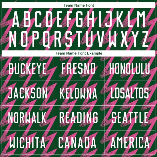 Benutzerdefinierte grün weiß-rosa Zickzack-Form Sublimation Fußball Uniform Trikot