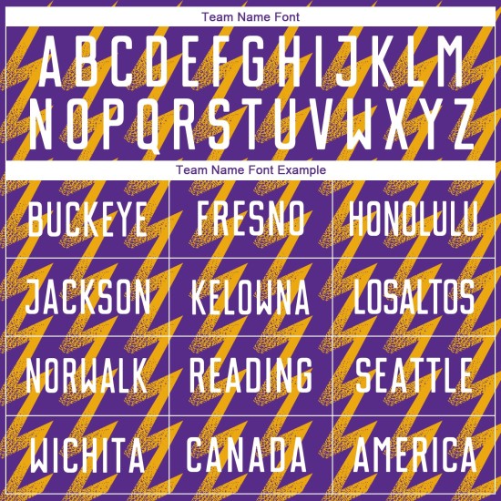 Benutzerdefinierte Lila Weiß-Gold Zickzack Form Sublimation Fußball Uniform Trikot