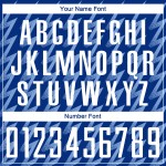 Benutzerdefinierte Royal Weiß-Hellblau Zickzack Form Sublimation Fußball Uniform Trikot