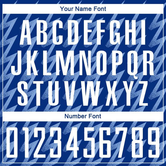 Benutzerdefinierte Royal Weiß-Hellblau Zickzack Form Sublimation Fußball Uniform Trikot