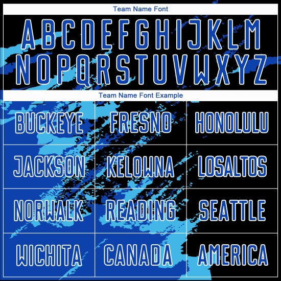 Benutzerdefinierte Schwarz Thunder Blau-Himmel Blau Abstrakte Fragment Kunst Splash Sublimation Fußball Uniform Jersey