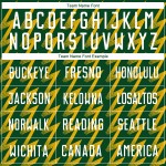 Benutzerdefinierte grün weiß-gold Zickzack Form Sublimation Fußball Uniform Trikot