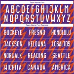 Benutzerdefinierte Lila Weiß-Orange Zickzack Form Sublimation Fußball Uniform Trikot