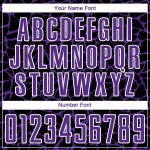 Benutzerdefinierte schwarz lila-weiß abstrakte Netzwerk Splash Sublimation Fußball Uniform Trikot