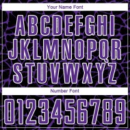 Benutzerdefinierte schwarz lila-weiß abstrakte Netzwerk Splash Sublimation Fußball Uniform Trikot