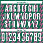 Benutzerdefinierte Kelly Green Weiß-Pink Zickzack Form Sublimation Fußball Uniform Trikot