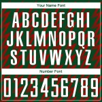 Benutzerdefinierte Kelly Grün Weiß-Rot Zickzack Form Sublimation Fußball Uniform Trikot