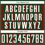 Benutzerdefinierte Kelly Grün Weiß-Rot Zickzack Form Sublimation Fußball Uniform Trikot