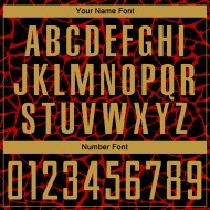 Benutzerdefinierte schwarz alt gold-rot abstrakte Netzwerk Splash Sublimation Fußball Uniform Trikot