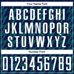 Benutzerdefiniertes Marineblaues, Weiß-Blaugrünes, Zickzack-förmiges Sublimations-Fußballtrikot