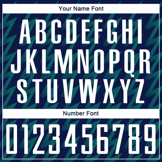 Benutzerdefiniertes Marineblaues, Weiß-Blaugrünes, Zickzack-förmiges Sublimations-Fußballtrikot