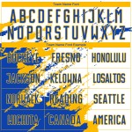 Benutzerdefinierte weiß Thunder Blue-Gold abstrakte Fragment Kunst Splash Sublimation Fußball Uniform Trikot