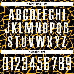 Benutzerdefinierte schwarz weiß-gold abstrakte Netzwerk Splash Sublimation Fußball Uniform Trikot