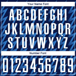 Benutzerdefiniertes Marineblaues, weiß-puderblaues Sublimations-Fußballtrikot in Zickzack-Form Benutzerdefiniertes Marineblaues, weiß-puderblaues Sublimations-Fußballtrikot in Zickzack-Form