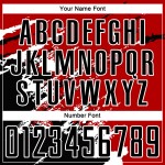 Benutzerdefinierte rot schwarz-weiß abstrakte Fragment Kunst Splash Sublimation Fußball Uniform Jersey