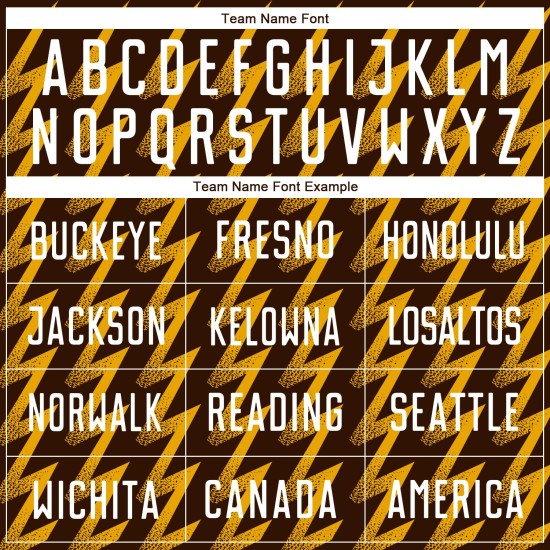 Benutzerdefiniertes braun-weiß-goldenes Sublimations-Fußballtrikot in Zickzack-Form