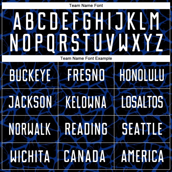 Benutzerdefinierte schwarz weiß-königsblau abstrakte Netzwerk Splash Sublimation Fußball Uniform Trikot