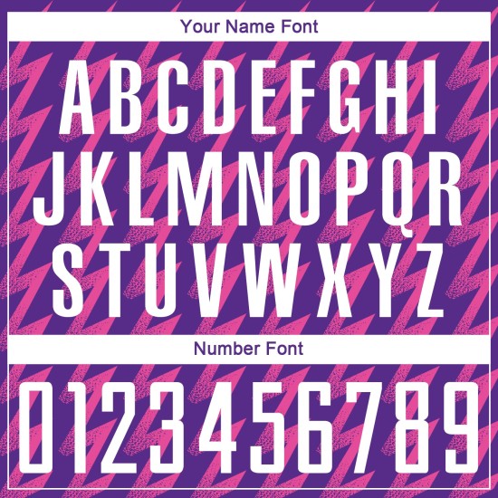 Benutzerdefinierte Lila Weiß-Rosa Zickzack Form Sublimation Fußball Uniform Trikot