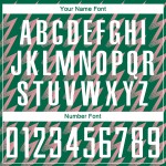 Benutzerdefinierte Kelly Grün Weiß-Mittel Rosa Zickzack Form Sublimation Fußball Uniform Trikot