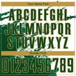 Benutzerdefinierte weiß grün Kelly Grün-Gold abstrakte Fragment Kunst Splash Sublimation Fußball Uniform Jersey